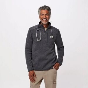 FIGS On-Shift ¼ Zip Sweater Knit Workwear Size Large (Men's)